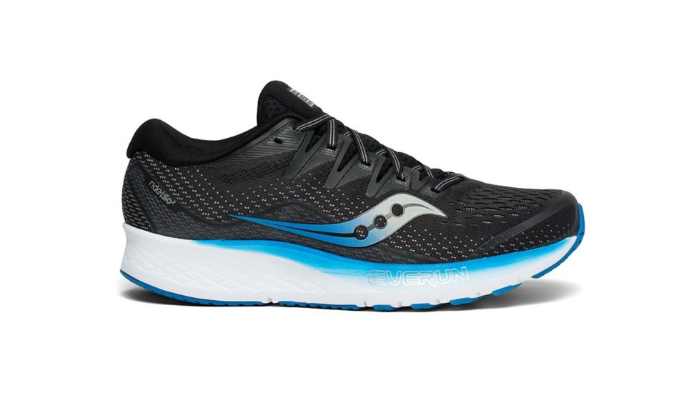Saucony Ride ISO 2 Road Running Shoe - Mens, Black/Blue, Medium, 7, S20514-2-Medium-7