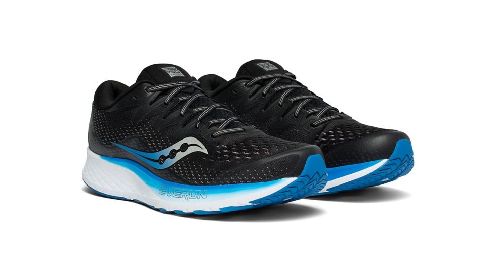 Saucony Ride ISO 2 Road Running Shoe - Mens, Black/Blue, Medium, 7, S20514-2-Medium-7