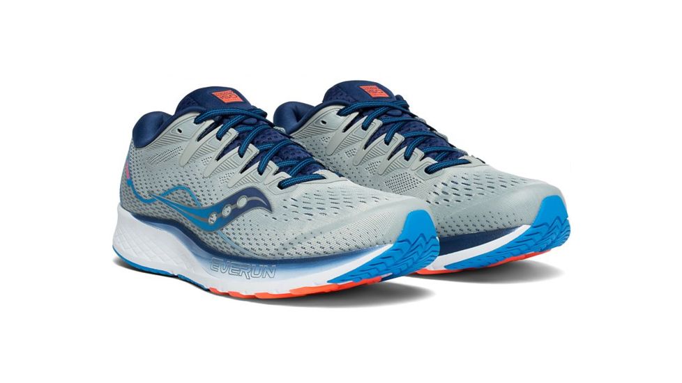 Saucony Ride ISO 2 Road Running Shoe - Mens, Grey/Blue, Medium, 7, S20514-1-Medium-7