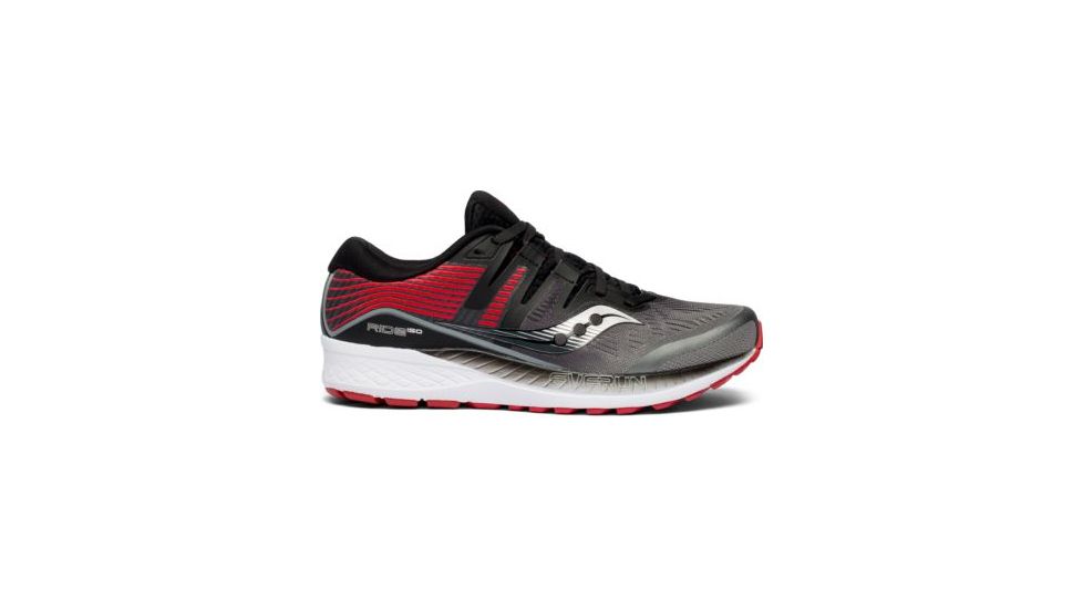 Saucony Ride ISO Road Running Shoes - Mens, Grey/Black, Medium, 12, S20444-5-12