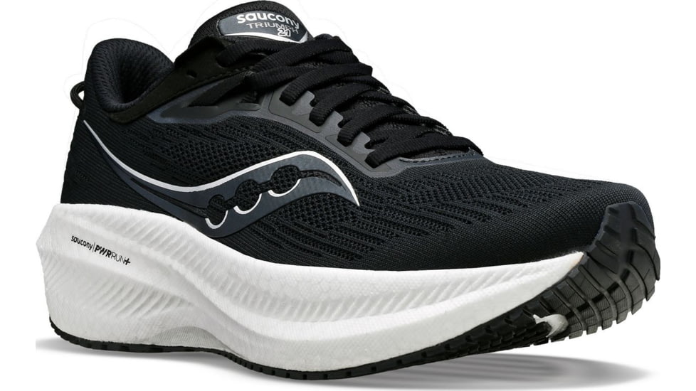 Saucony Triumph 21 Shoes - Mens, Black/White, 7, Medium, S20881-10-001-M-7