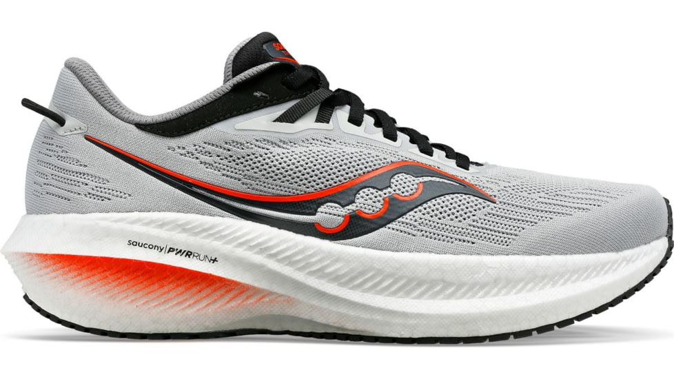 Saucony Triumph 21 Shoes - Mens, Concrete/Black, 15, Medium, S20881-30-020-M-15