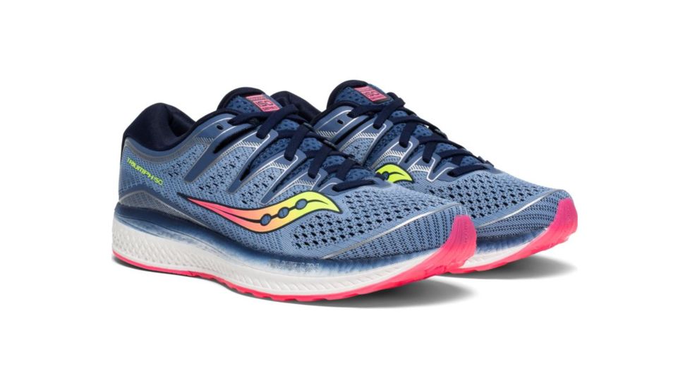Saucony Triumph ISO 5 Womens Running Shoes, Blue/Navy, Medium, 7.5 S10462-1-7.5