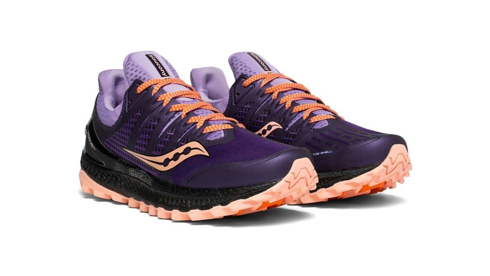 Saucony Xodus Iso 3 Trail Running Shoes - Women's, Purple/Peach, Medium, 8 S10449-37-Medium-8