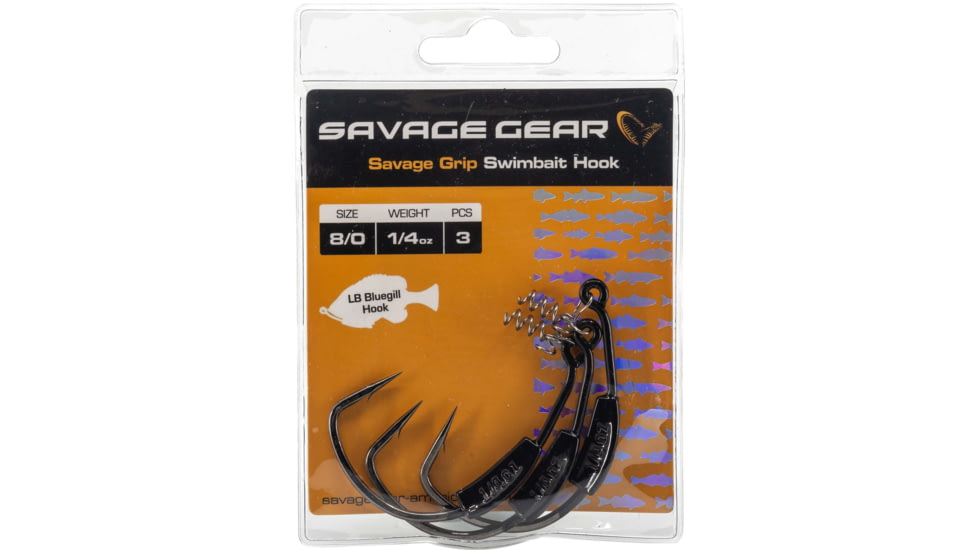 Savage Gear Savage Grip Swimbait Hook 8/0, 3/8oz, 3-pack, 2796