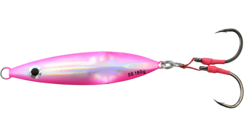 Savage Gear Squish Erratic Fall Deep Drop Jig 5/0 Hook, Flutter Sinking, Pink Ice, 80 grams, 3 3/4in, SJ-80G-PI