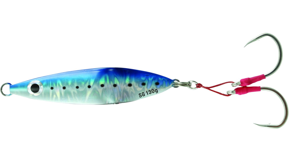 Savage Gear Squish Erratic Fall Deep Drop Jig 8/0 Hook Sardine Flash, 4 3/4in, 160 grams, Flutter Sinking, SJ-160-SF