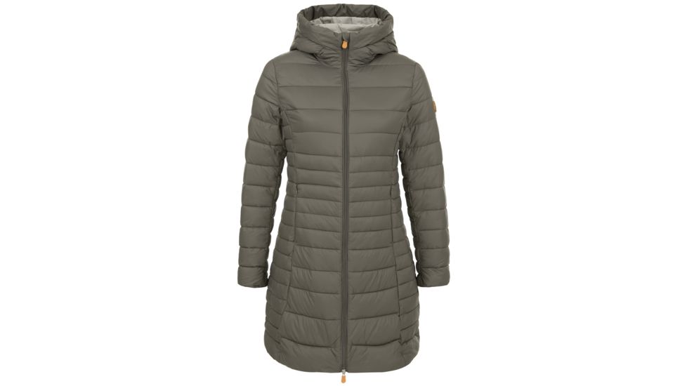 Save The Duck Puffer Long Coat - Women's-Turtle Dove-Small