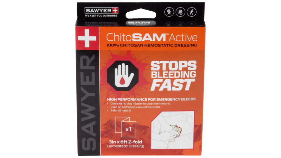 Sawyer ChitoSAM Active - Hemostatic Chitosan Dressing-3 in-6 ft