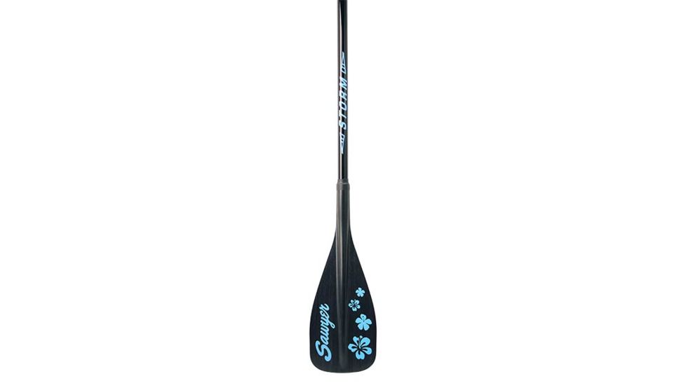 Storm QuickDraw 3 Piece Traveler SUP Paddle 90 sq in-Black Blade with Blue Trim