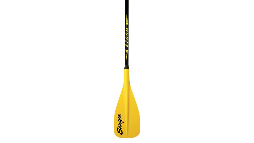 Storm QuickDraw 3 Piece Traveler SUP Paddle 90 sq in-Yellow Blade with Black Trim