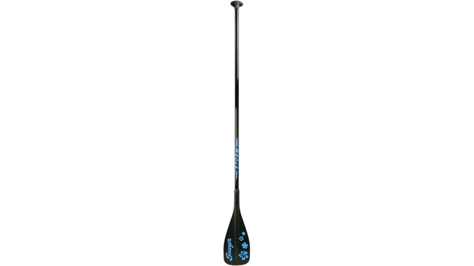 Sawyer Paddles Storm SUP Paddle 100 sq in-Black Blade with Blue Trim