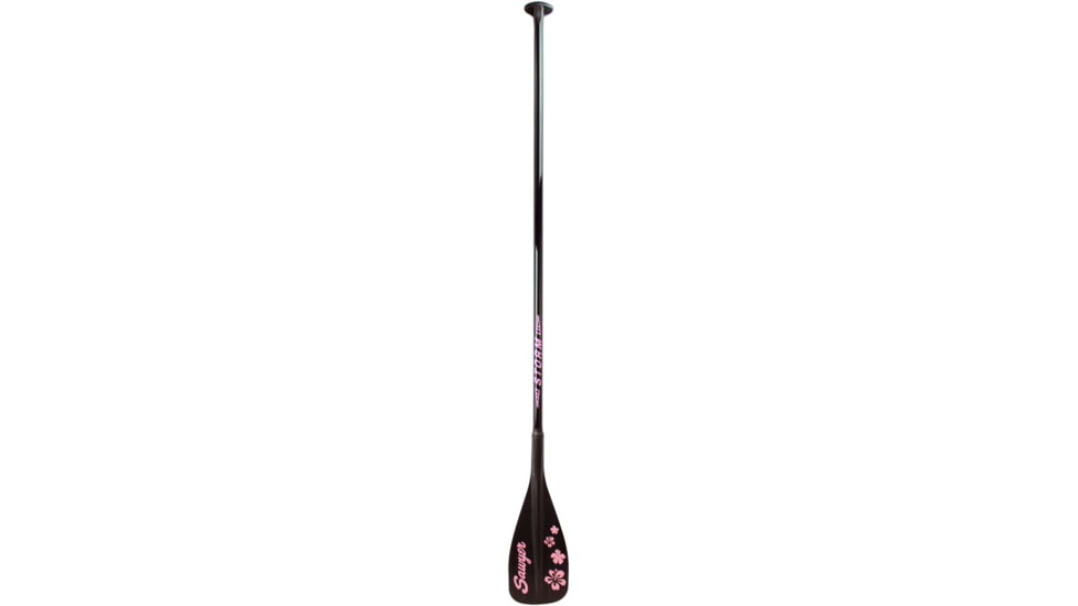 Sawyer Paddles Storm SUP Paddle 90 sq in-Black Blade with Pink Trim