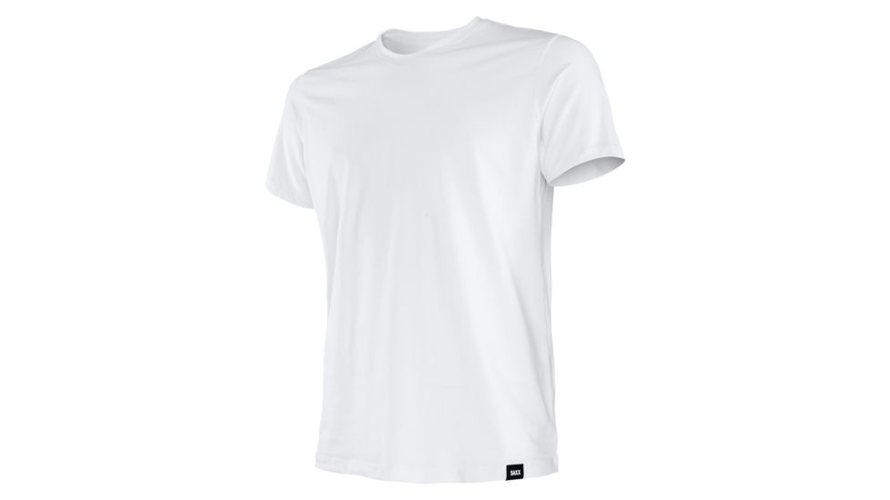 Saxx 3Six Five Short Sleeve Crew Neck T-Shirt - Men's-White-Large