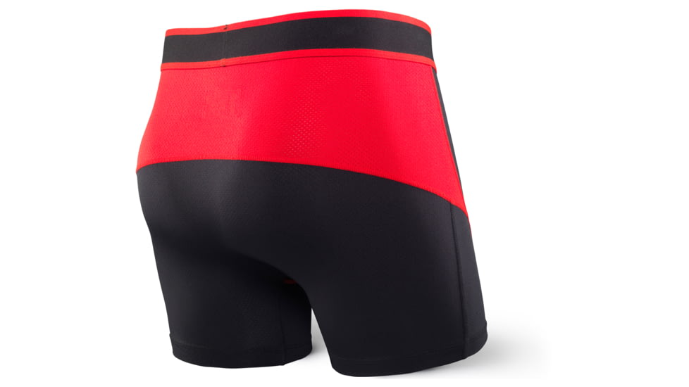 SAXX Kinetic Boxer Brief - Mens, Black/Red, S, SXBB27-REB-S