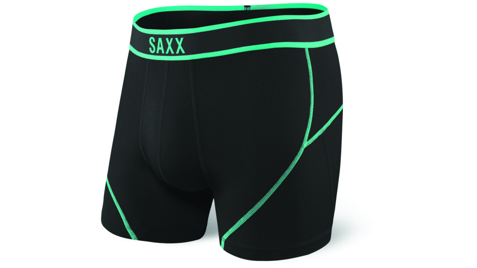 SAXX Kinetic Boxer Brief - Mens, Black/Tide, XL, SXBB27-BLT-XL