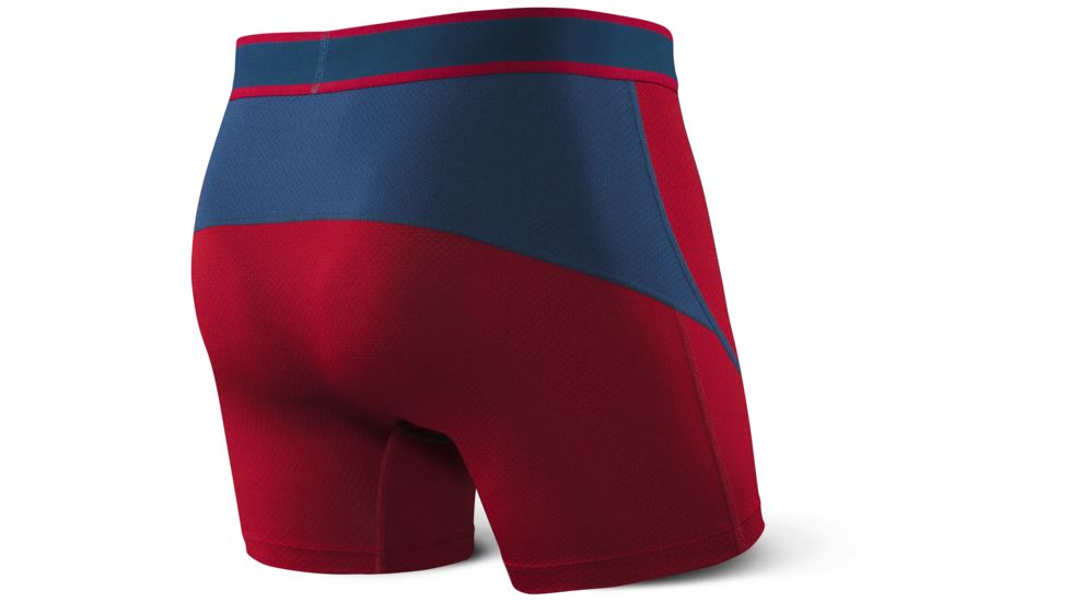 SAXX Kinetic Boxer Brief - Mens, Deep Red/Blue, 2XL, SXBB27-DRB-XXL