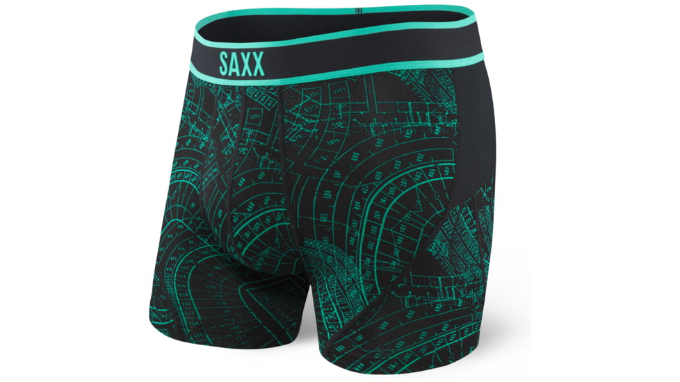 SAXX Kinetic Boxer Brief - Mens, Grid Iron, S, SXBB27-GRI-S