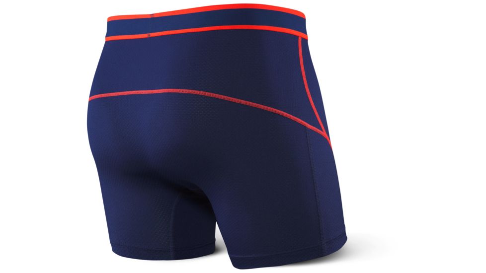 SAXX Kinetic Boxer Brief - Mens, Midnight Blue/Orange, M, SXBB27-MBO-M