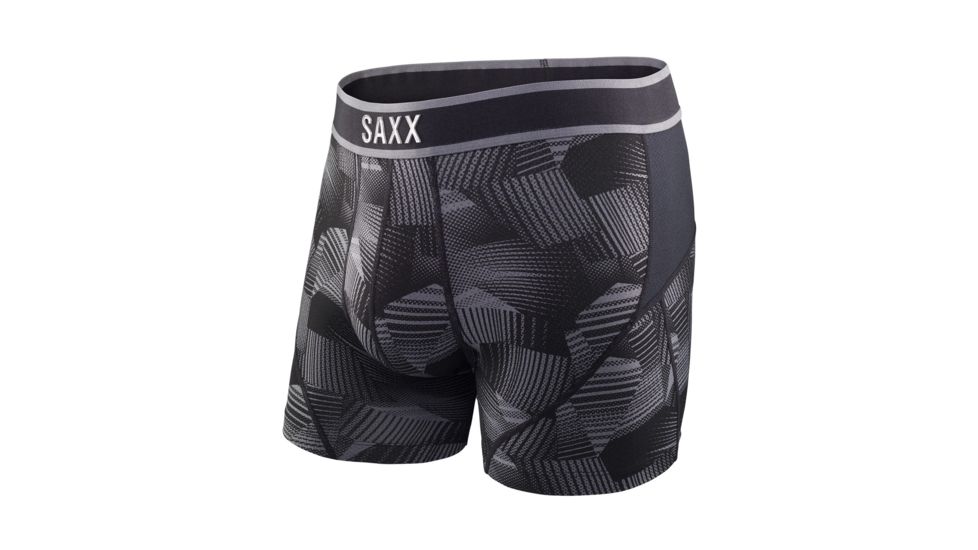 Saxx Kinetic Boxer - Men's-Black Fracture-Small