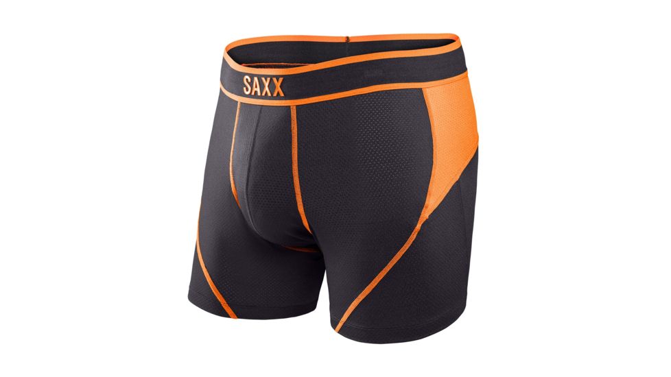 Saxx Kinetic Boxer - Mens-Black/Orange-Small