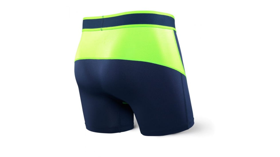 Saxx Kinetic Boxer, Navy/Neon Green, Medium SXBB27-Navy/Neon Green-Medium