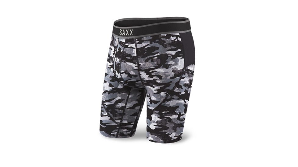 Saxx Kinetic Long Leg - Mens, Shutter Grey Camo, Extra Large, SXLL27 GRC XL