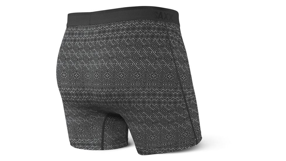 SAXX Platinum Boxer Brief Fly - Mens, Black Pattern Band, Medium, SXBB42F-PAB-M