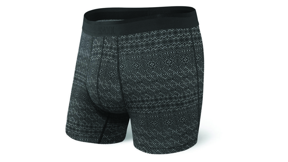 SAXX Platinum Boxer Brief Fly - Mens, Black Pattern Band, Medium, SXBB42F-PAB-M