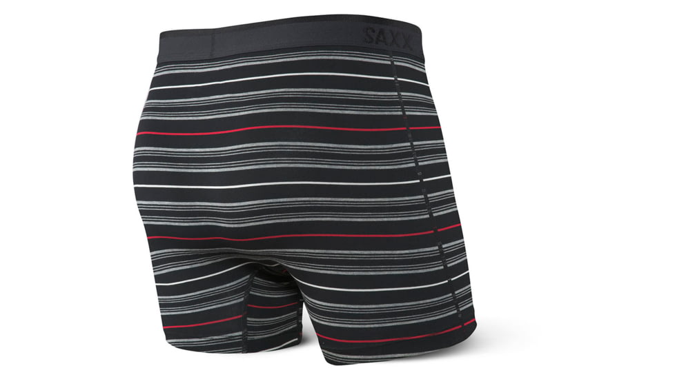 SAXX Platinum Boxer Brief Fly - Mens, Black Tidal Stripe, 2XL, SXBB42F-BTS-XXL