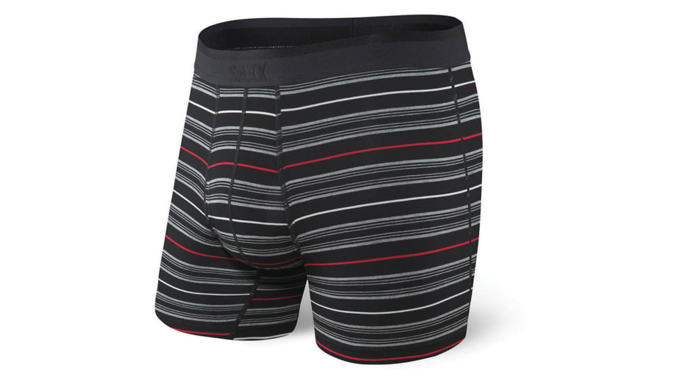 SAXX Platinum Boxer Brief Fly - Mens, Black Tidal Stripe, 2XL, SXBB42F-BTS-XXL