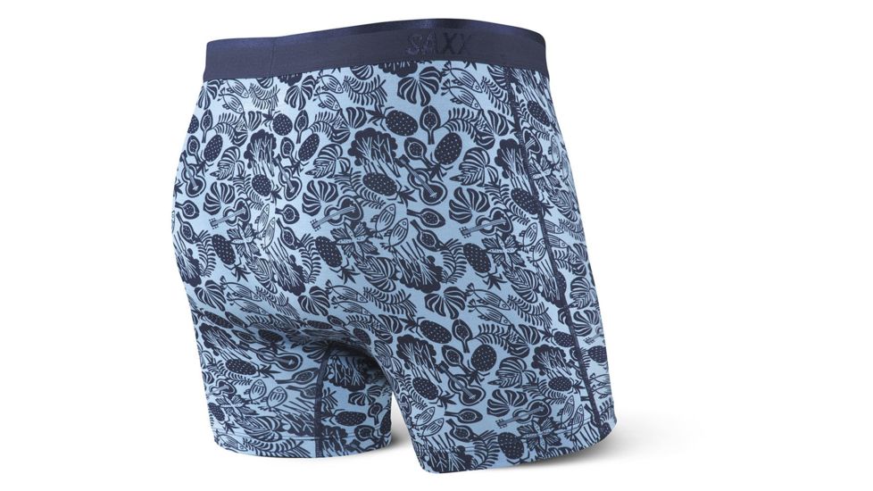 SAXX Platinum Boxer Brief Fly - Mens, Blue Jungle Jam, Extra Large, SXBB42F-JJM-XL