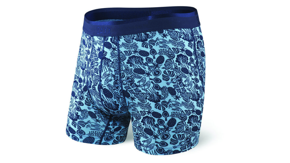 SAXX Platinum Boxer Brief Fly - Mens, Blue Jungle Jam, Extra Large, SXBB42F-JJM-XL