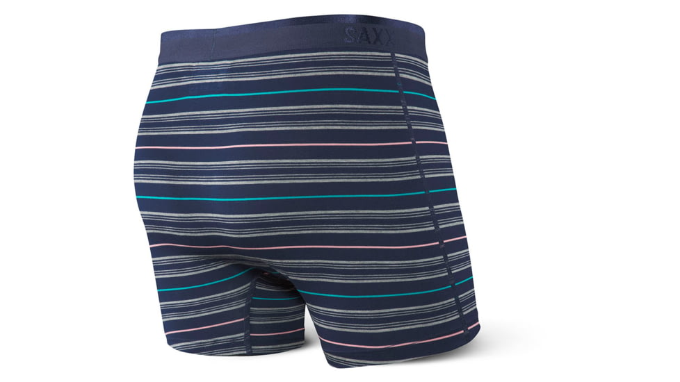 SAXX Platinum Boxer Brief Fly - Mens, Navy Tidal Stripe, Large, SXBB42F-NTS-L