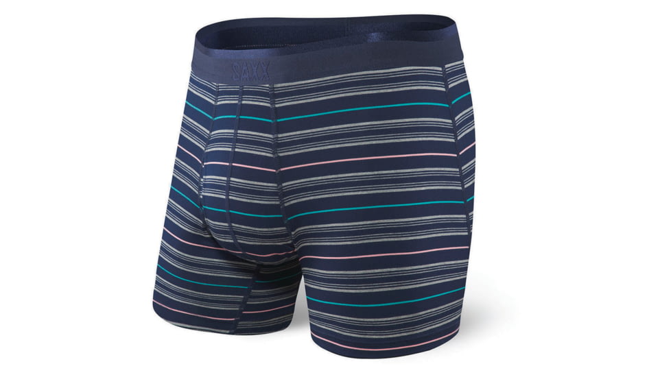 SAXX Platinum Boxer Brief Fly - Mens, Navy Tidal Stripe, Large, SXBB42F-NTS-L