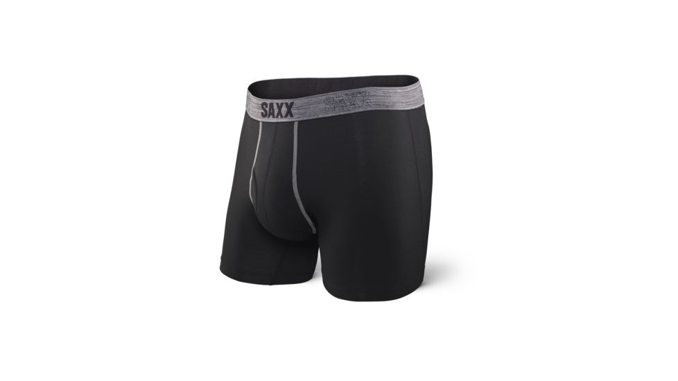 SAXX Platinum Boxer Brief w/Fly - Mens, Black/Dark Gray, 2XL, SXBB41F-BLK-XXL