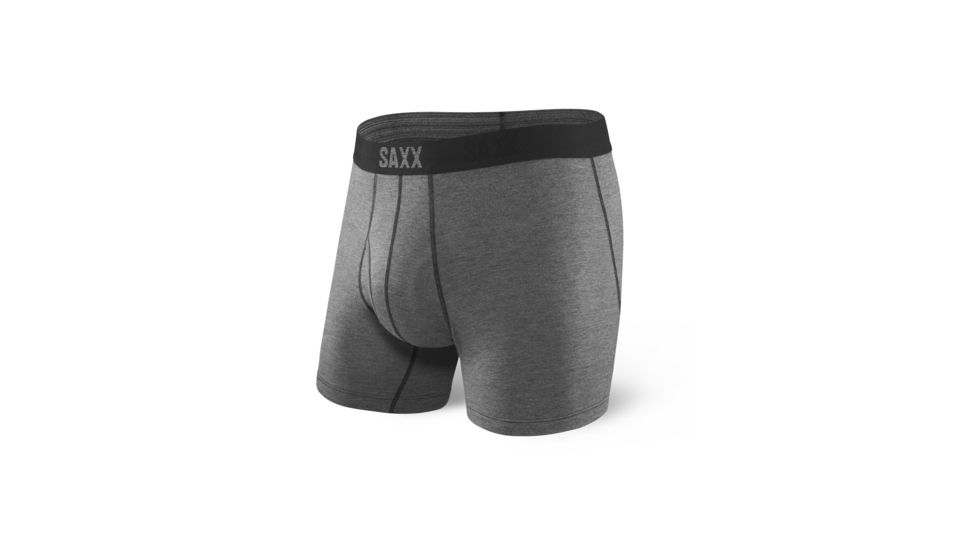 SAXX Platinum Boxer Brief w/Fly - Mens, Coal Heather, L, SXBB41F-CHT-L