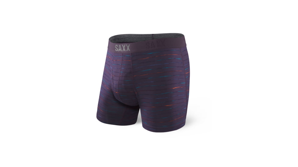 SAXX Platinum Boxer Brief w/Fly - Mens, Night Interrupted Stripe, 2XL, SXBB41F-NIS-XXL