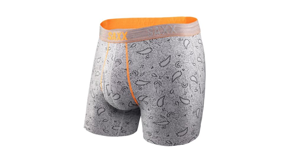Saxx Platinum Boxer Fly - Men's-Mid Heather Paisley-X-Large