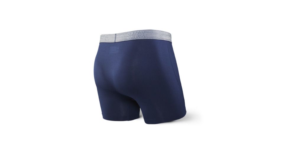 SAXX Platinum Boxer Brief w/Fly - Men's, Navy/Light Gray, M, SXBB41F-NAV-M