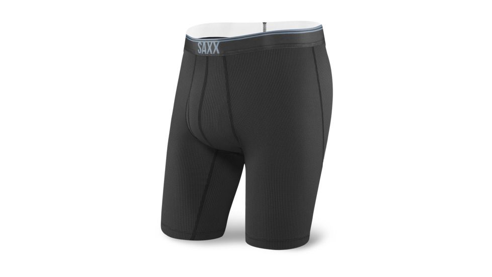 SAXX Quest 2.0 Long Leg Boxer Brief w/Fly - Men's, Black, S, SXLL70F-BLK-S
