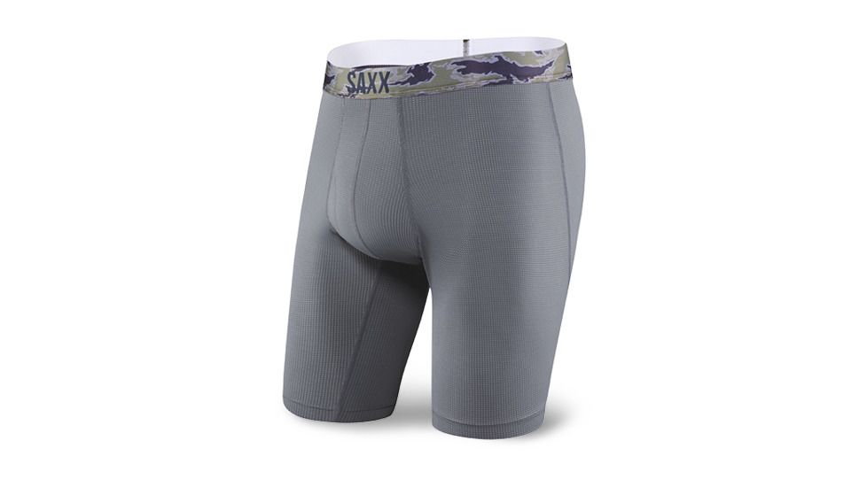 SAXX Quest 2.0 Long Leg Boxer Brief w/Fly - Men's, Dark Charcoal, XL, SXLL70F-CHA-XL