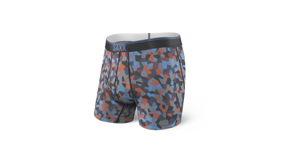 Saxx Quest 2.0 Print Boxer Fly - Mens, Navy Tile Camo, 2XL, SXBB71F NTC XXL
