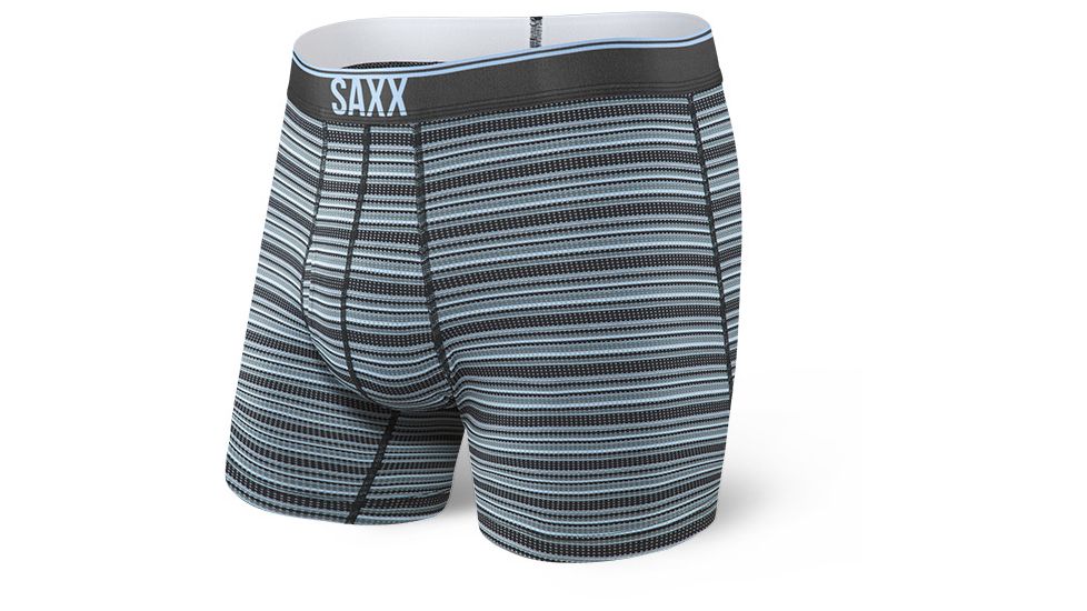 SAXX Quest Boxer Brief Fly - Mens, Black Daybreak Stripe, Large, SXBB70F-BDS-L