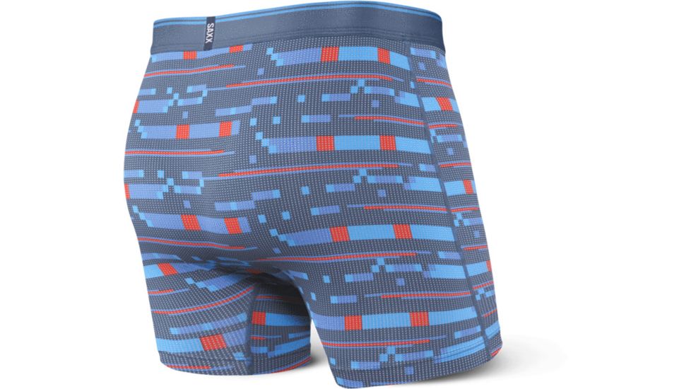 SAXX Quest Boxer Briefs Fly - Mens, Blue Assembly Stripe, Extra Large, SXBB70F-BAS-XL