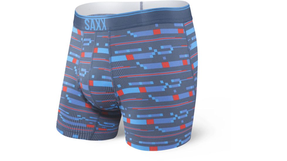 SAXX Quest Boxer Briefs Fly - Mens, Blue Assembly Stripe, Extra Large, SXBB70F-BAS-XL
