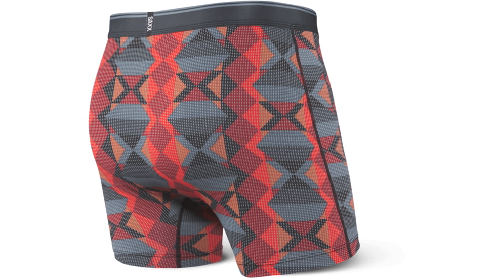SAXX Quest Boxer Briefs Fly - Mens, Blue Dot Navajo, Large, SXBB70F-BDN-L