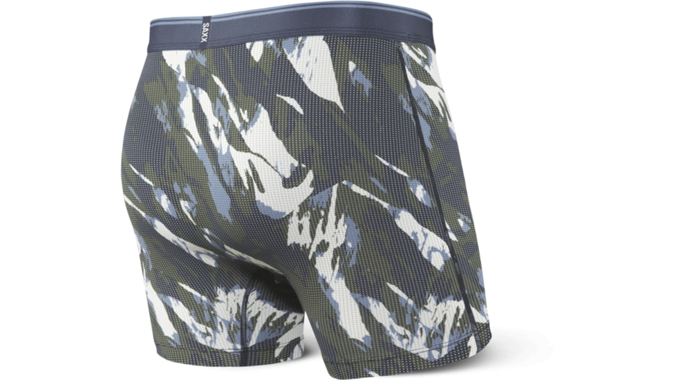 SAXX Quest Boxer Briefs Fly - Mens, Navy Mountain Camo, Large, SXBB70F-NMC-L