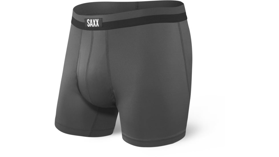 SAXX Sport Mesh Boxer Brief Fly - Mens, Graphite, Medium, SXBB12F-GRA-M