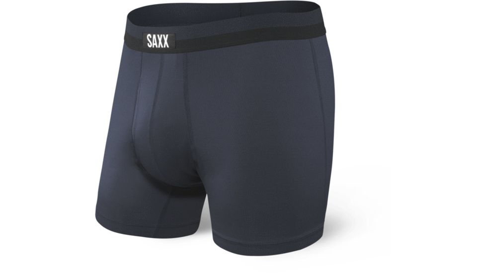 SAXX Sport Mesh Boxer Brief Fly - Mens, Navy, Medium, SXBB12F-NVY-M
